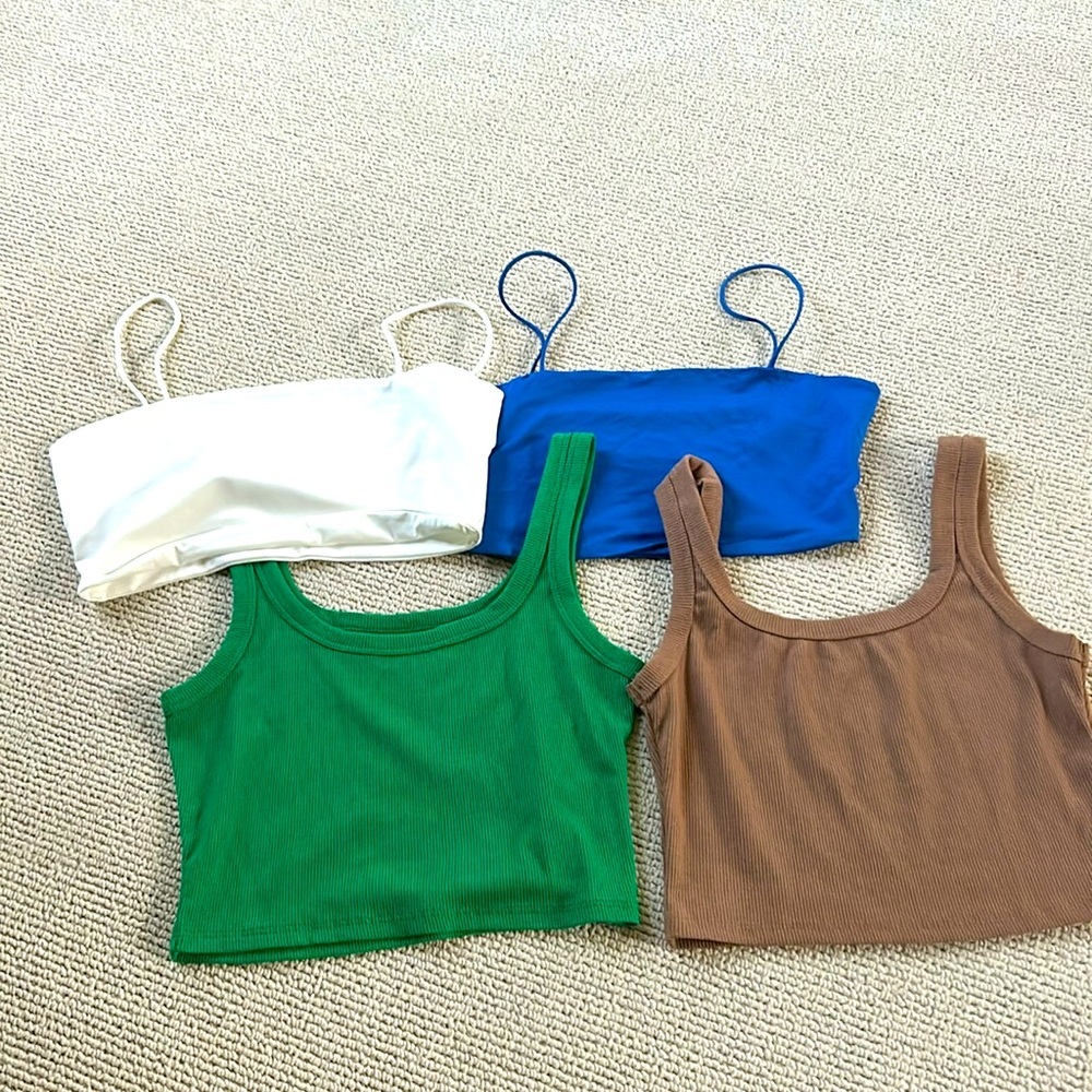 🌿SHEIN 5-pack of tanks/crop tops - size S🌿